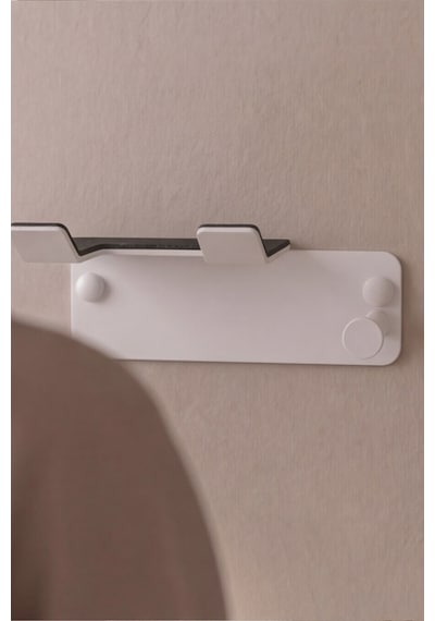 Zift Unique Paslanmaz Çelik Fön Makinesi Askısı, Saç Kurutma Tutacağı-yapışkanlı Ve Vidalı Çift Montaj Seçeneği Beyaz