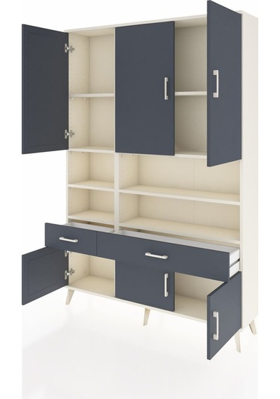 Arges Dolap 8 Raflı 2 Çekmeceli 6 Kapaklı 132x30x195 Aytaşı-antrasit/antrasit Antrasıt/antrasıt Arges Dolap 8 Raflı 2 Çekmeceli 6 Kapaklı 132x30x195 Aytaşı-antrasit/antrasit Antrasıt/antrasıt