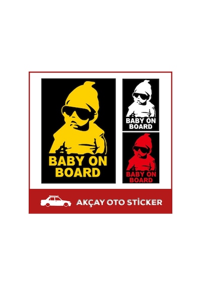 Baby On Board Sticker Arabada Bebek Var Sticker Oto Sticker (226685983)