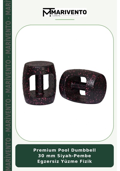 Premium Pool Dumbbell 30 Mm Siyah-pembe Egzersiz Yüzme Fizik Siyah - Pembe