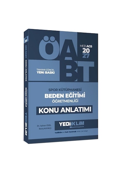 Yediiklim 2027 Öabt Meb-ags Beden Eğitimi Öğretmenliği Spor Kütüphanesi Konu Anlatımı - Ayhan Özel, Barış Kayıkçı