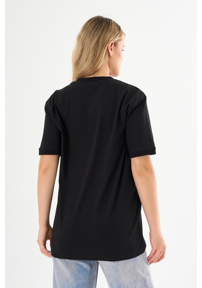 Pierre Cardin V Yaka Basic T-shirt Siyah