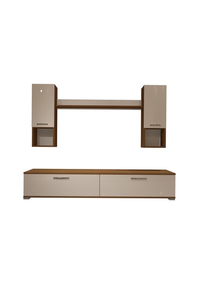 Decoraktiv Eko 5da Mdf Std Tv Ünitesi Tv Sehpası - Ceviz Beyaz Ahşap - Beyaz