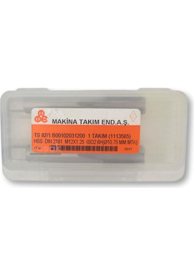 Mte M12x1,25 İnce Diş El Kılavuzu 2 Li Takım Hss Dın 2181
