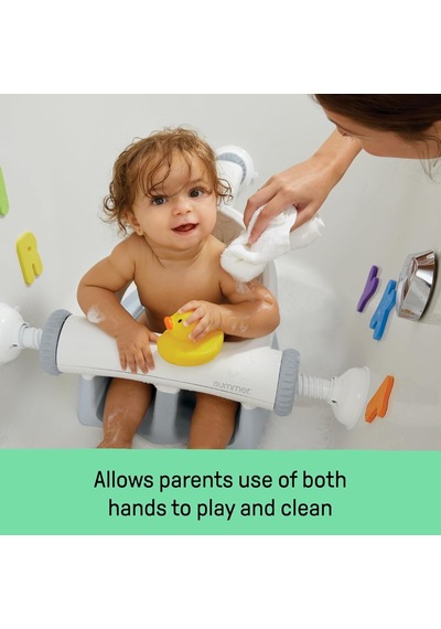 Summer Infant Oturmak İçin Banyo Koltuğum, Destekli Oturma İçin Sırtlık, Kolay Kurulum Ve Saklama, Aqua
