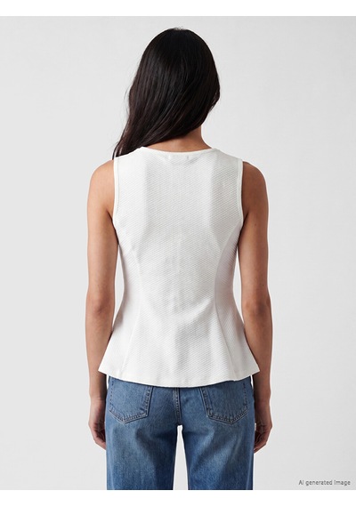 Lcw Vision Ekru Bisiklet Yaka Peplum Bluz