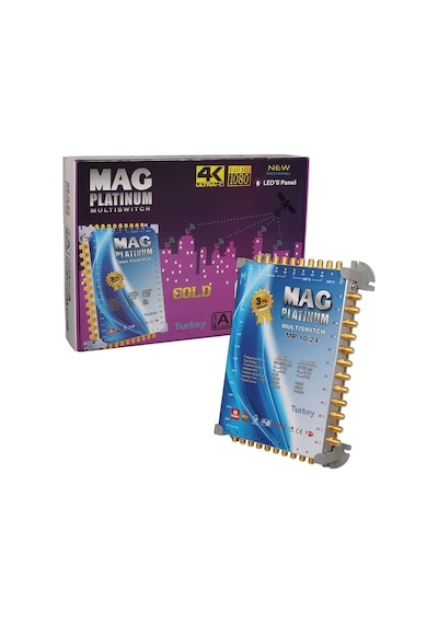 Mag Platinum Mp 10/24 Multiswitch - 10 Giriş 24 Çıkışlı Merkezi Uydu Santrali Hybrid 4k Ve 3d Destekli