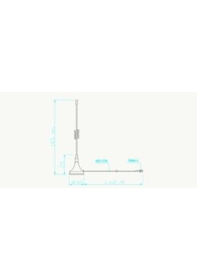 Antenna Home Ah1g.406 433mhz Mıknatıslı Sma Anten