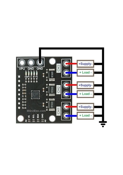 Devremarkt 3 Kanal Ina3221 Voltaj Akım Güç Izleme Sesör Modülü 26v 100a Iıc Haberleşme Yüksek Hassasiyet