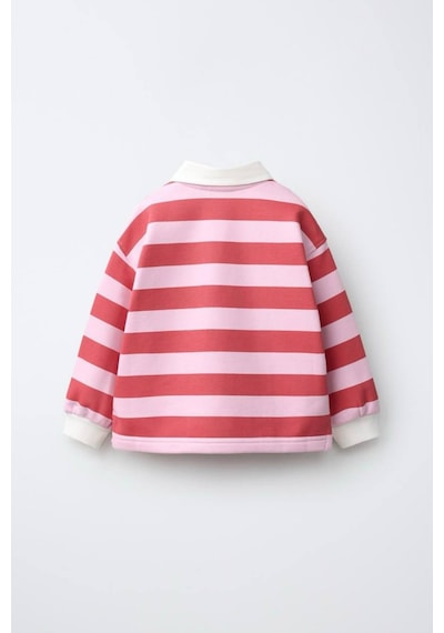 Kız Çocuk Ayıcık Nakışlı Sweatshirt Pembe