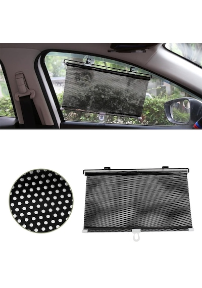 Sunup Sn-22132 Araç İçi Otomatik Geri Sarımlı Katlanabilir Gözenekli Güneşlik 40x125cm