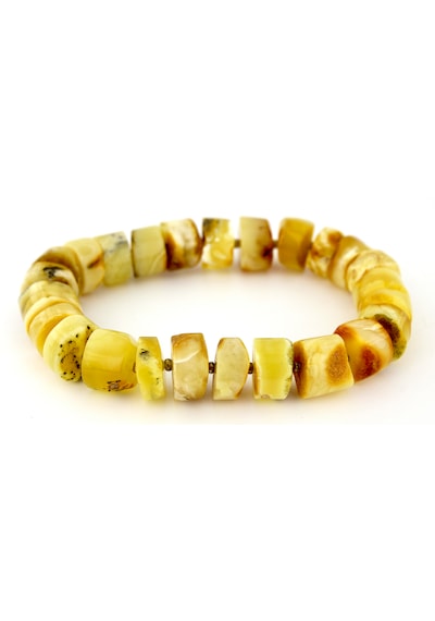 Kehribar Bileklik Amorf Tasarım Ambergold Blk23-137 Çok Renkli