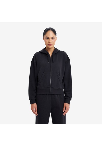 Lescon Siyah Kadın Fermuarlı Kapüşonlu Sweatshirt 26s-2201-26n