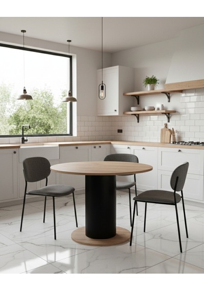 Güneş Model Mdf Ayaklı 90cm Çaplı Yuvarlak Mutfak Masası Sandalye Yok Atlantik Çam-siyah Güneş Model Mdf Ayaklı 90cm Çaplı Yuvarlak Mutfak Masası Sandalye Yok Atlantik Çam-siyah
