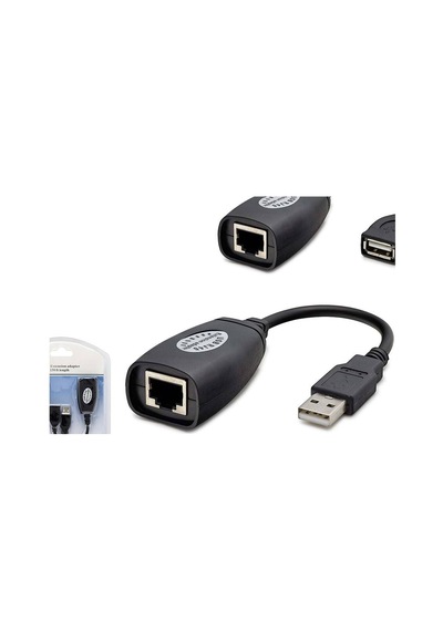 Usb Rj45 Kablolu Uzatıcı Seti 45 M - Siyah Hdx5008 Evimdeyokyok