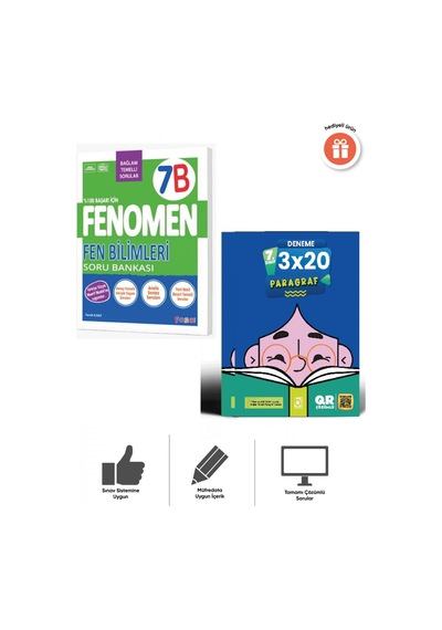 Fenomen 2027 7. Sınıf Fen Bilimleri B Soru Bankası Ve 3x20 Paragraf Bigelio Yayıncılık