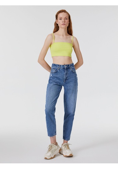 Loft Crop Kadın Atlet Green Sheen