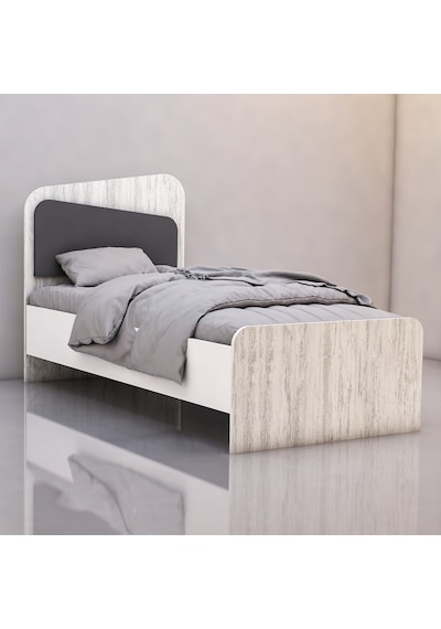 Safir 90x190 Tek Kişilik Karyola - Antik Beyaz Diğer