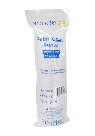 Vonderlab Petri Kutusu 90x15 Aseptik 25 Adet