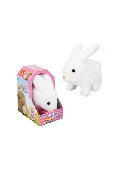 Puffy Friends Sesli Ve Hareketli Oyuncak Peluş Tavşan Robbie