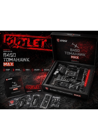 Msı B450 Tomahawk Max Rgb Ddr4 M.2 Dvı Hdmı Usb3,2 Am4 Anakart