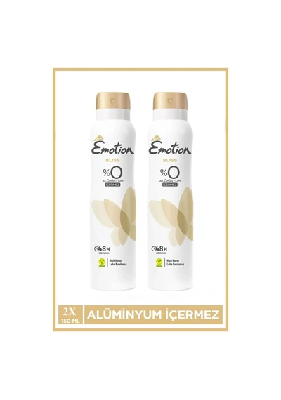 Tedar 2 Adet Emotion Bliss Kadın Vegan Deodorant 150 Ml Hızlı Kurur , Leke Bırakmaz Najmaddin Amber