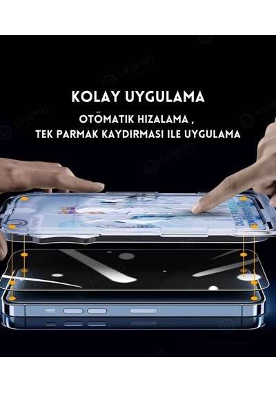 Apple Uyumlu   iPhone 16 Plus Ekran Koruyucu Anti Statik Kolay Uygulama Aparatlı
