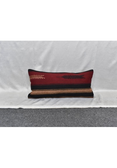 Zehra Abla Halı Yeni El Dokuma Dekoratif Lumbar Kilim Kırlent Yastık Kılıfı 6179