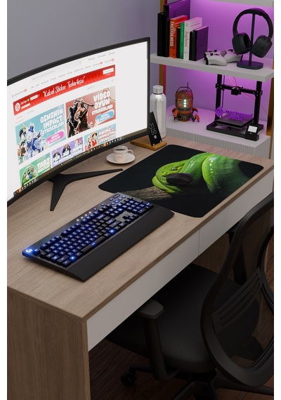 Yılan Kaymaz Dikişli Kauçuk Oyuncu Mousepad V2 - 48x40 Xl Gaming Mouse Pad Fare Altlığı