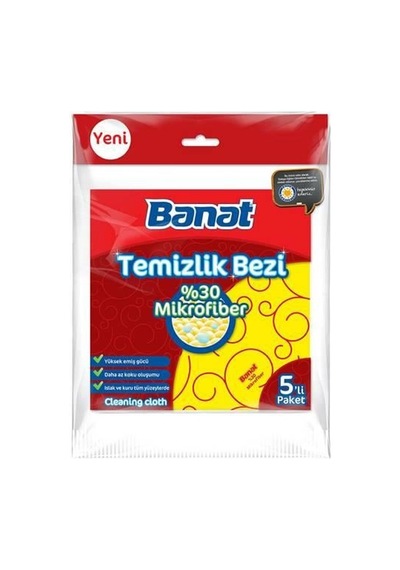 Mikrofiber Bez %30 5li Çok Renkli