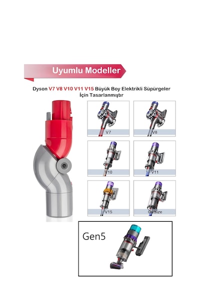 Dyson GEn5 GEn5detect Uyumlu Absolute Mobilya Altı Adaptörü Dik