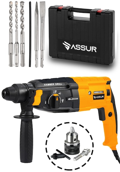 Assur ASR502 2-28MM 850W Darbeli Kırıcı Delici Hilti Sarı