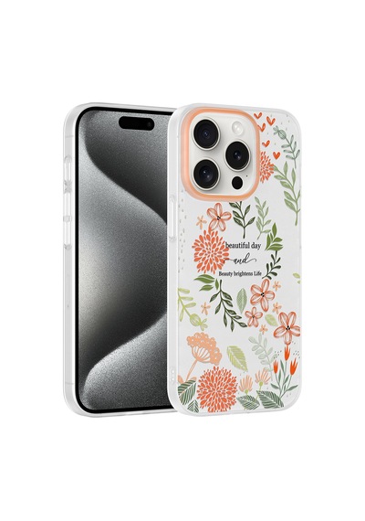 iPhone 14 Pro Max Kılıf Kamera Korumalı Desenli Zore Klip Kapak - Beautiful -