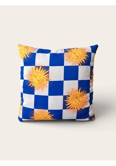 Modern Ev Dekorasyonu İçin Desenli Kırlent Kılıfı - 45x45 Cm Fermuarlı Çok Renkli