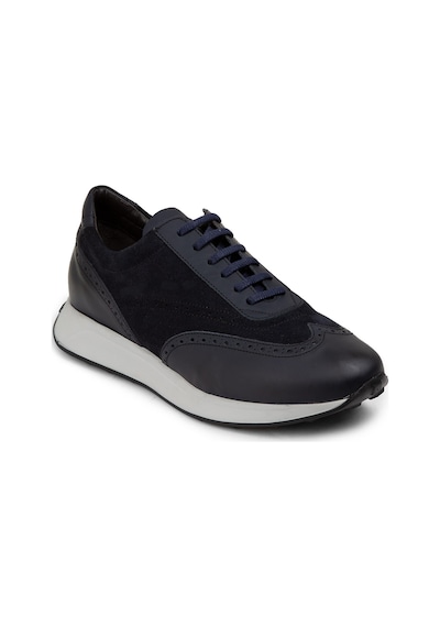 Deery Hakiki Süet Lacivert Erkek Sneaker Ayakkabı - 00750Mlcve04 Lacivert