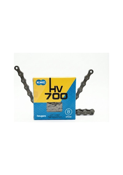 Bike Sky Kmc Hv700 Bisiklet Zinciri 116 Bakla - Rks, Skyjet Volta Vb. 7/8 Vites Uyumlu Gri