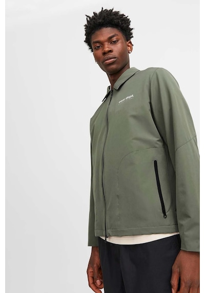 Jack & Jones Erkek Jcotrack Fermuarlı Rüzgar Geçirmez Ceket 12252916 Yeşil Yeşil