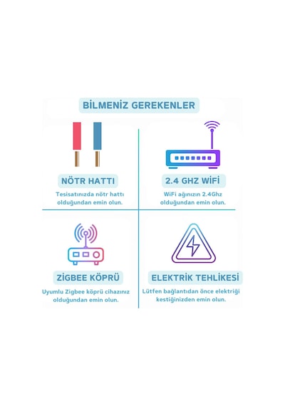 Tuya Mini Zigbee İki Çıkışlı Anahtar Tuya, Smart Life, Home Assistant, Zigbee2mqtt Uyumlu Standart