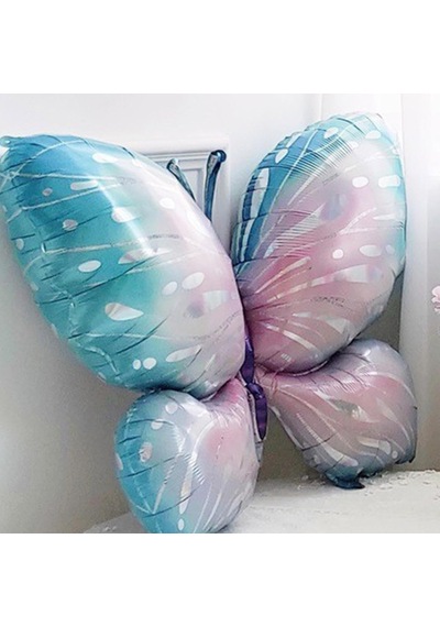 Büyük Mavi Kelebek Folyo Balon 98x72 Cm