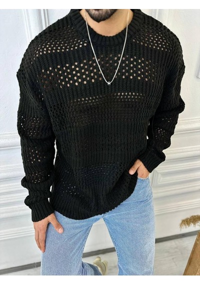 Elku Moda Kazak Oversize Özel Örme Tasarım Naturel Pamuk Bol Kesim Tüylenmez Triko Kazak Siyah Elku Moda Kazak Oversize Özel Örme Tasarım Naturel Pamuk Bol Kesim Tüylenmez Triko Kazak Siyah
