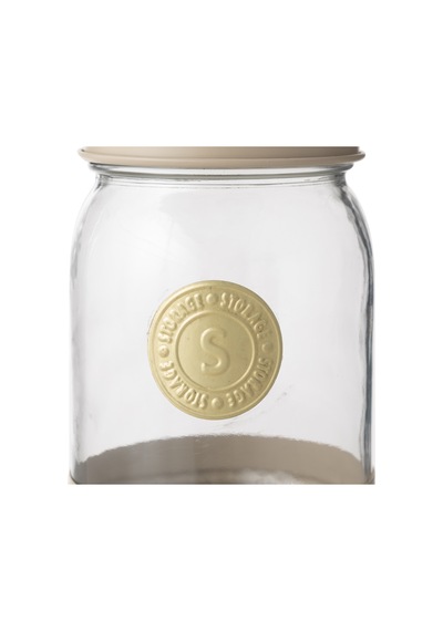 Mudo Home Vetra Galvanız Dekorlu Kavanoz 1,5lt Bej
