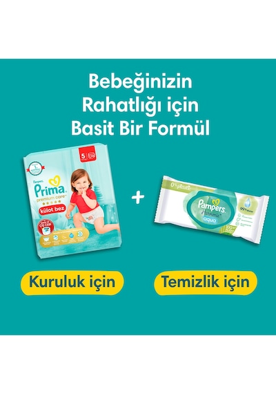 Prima Premium Care Külot Bebek Bezi 5 Numara Junior İkiz Paket 34 Adet