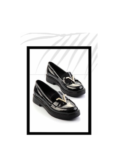 Bambi Siyah Kadın Loafer Ayakkabı K01257067608 Siyah