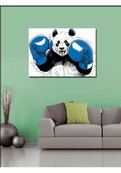 Kanvas Tablo Boks Eldivenli Panda 70cmx100cm