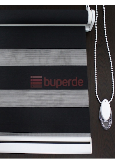 Buperde Siyah Eko Zebra Stor Perde