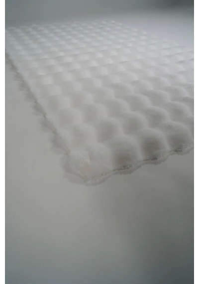 Prizma Halı Bubble Peluş Halı Beyaz Düz Kesim