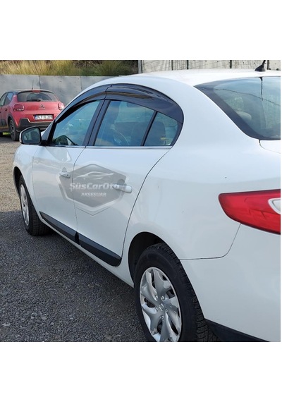 Renault Fluence 2009-2016 Uyumlu Mugen Cam Rüzgarlığı Seti Piano Black 4'lü İthal (00)(ŞüsCarOto Aksesuar)