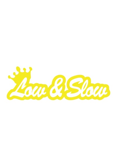 Low&slow Araba Sticker 17x17 Cm Sarı