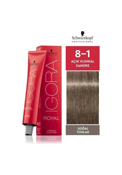 Igora Royal Doğal Tonlar 8-1 Açık Kumral Sandre Saç Boyası 60ml
