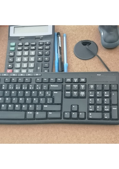 Masa Üstü Kablo Kanalı Deliği Kapağı Siyah Masa Kapağı 6 Cm 5 Adet